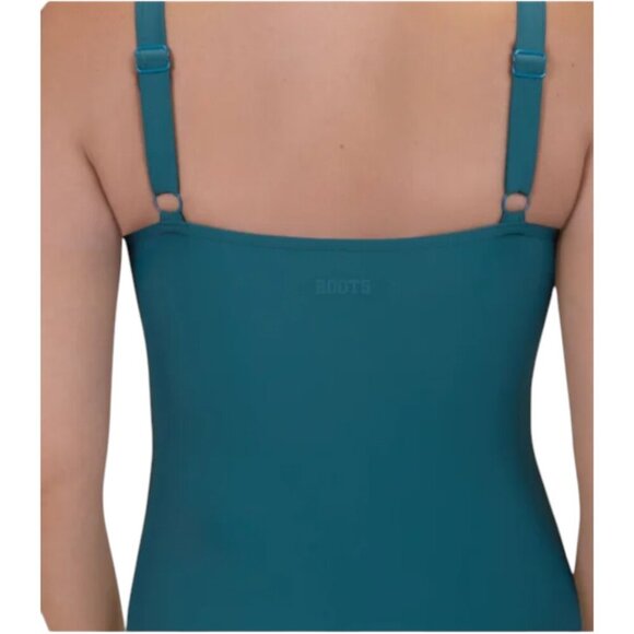 NWOT Roots One-Piece Swimsuit | Square Teal - Picture 5 of 8